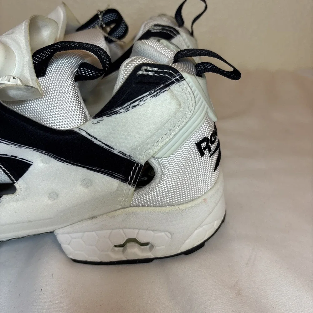 Reebok InstaPump Fury Overbranded White Black Slip On AR1413 2016 Mens Size 12‎